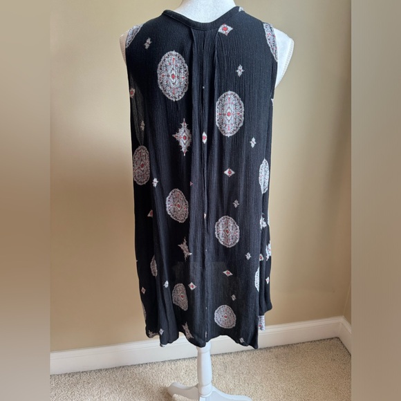 Free People Snap Out of It Swing Floral Mini Dress in Black - Picture 7 of 10